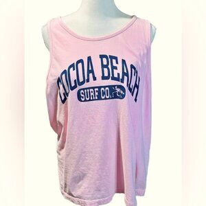 U. S. Vintage Athletic Dept pink Cocoa Beach tank top